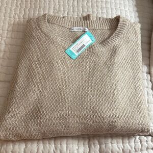 Pink Clover Woman’s Beige Crewneck Sweater